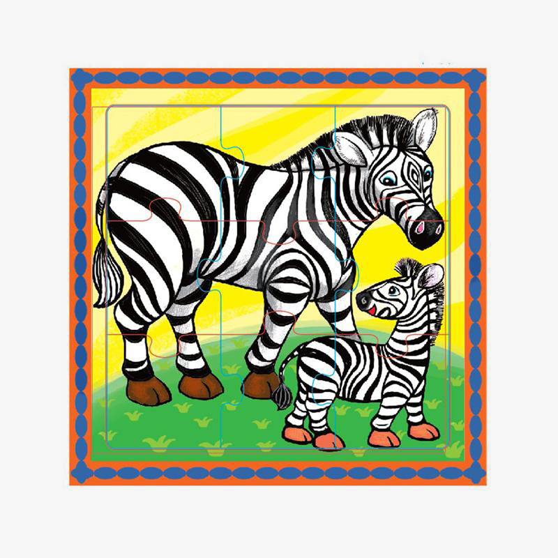 Puzzle Educativ Zebre, 18 Luni+, Mamamemo-1