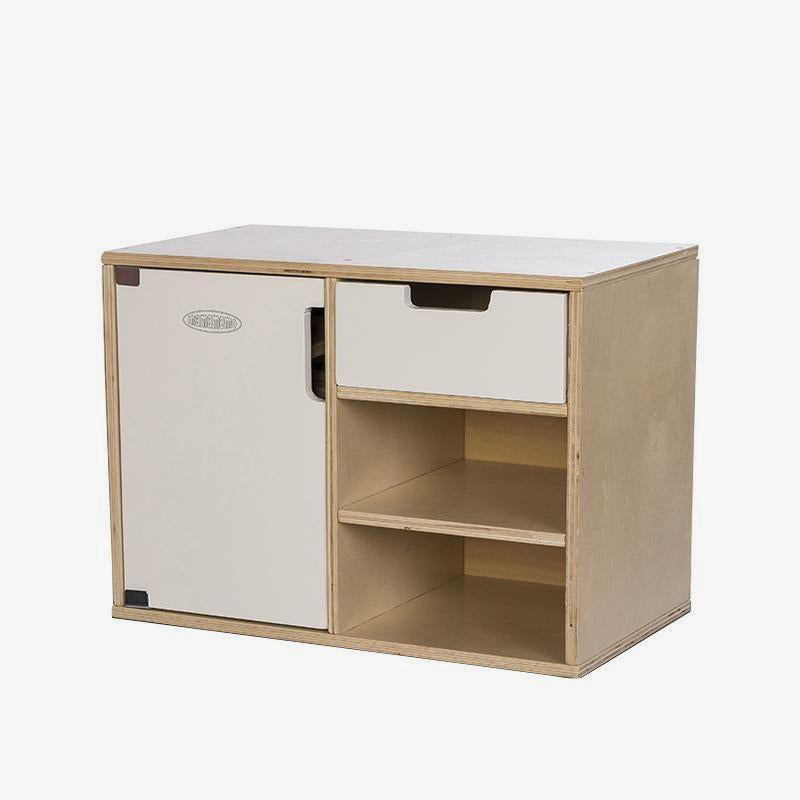 Mobilier Bucatarie cu Frigider de Jucarie Incorporat, Din Lemn, 3 Ani+, Mamamemo