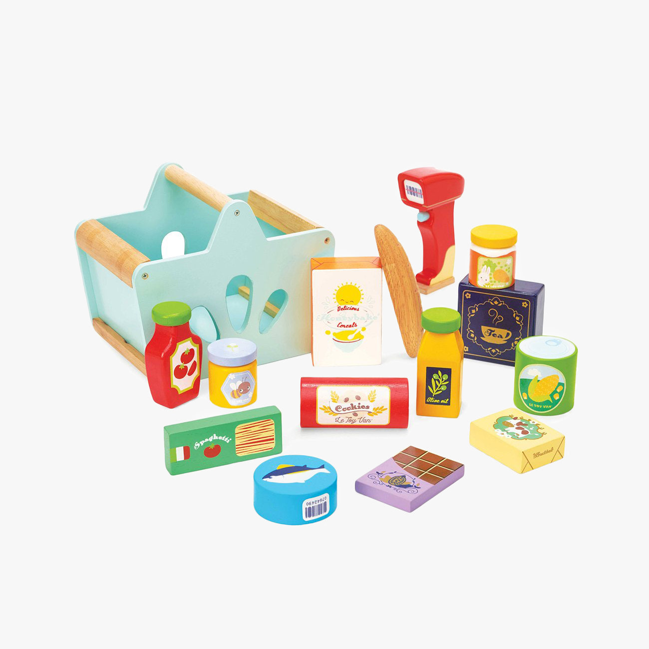 Set Produse Alimentare cu Scanner, Din Lemn, 2 Ani+, Le Toy Van | MyBabyPrincess